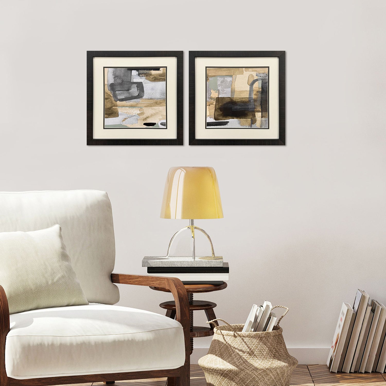 Loreth Abstract Expressions Framed Artwork Set of 2