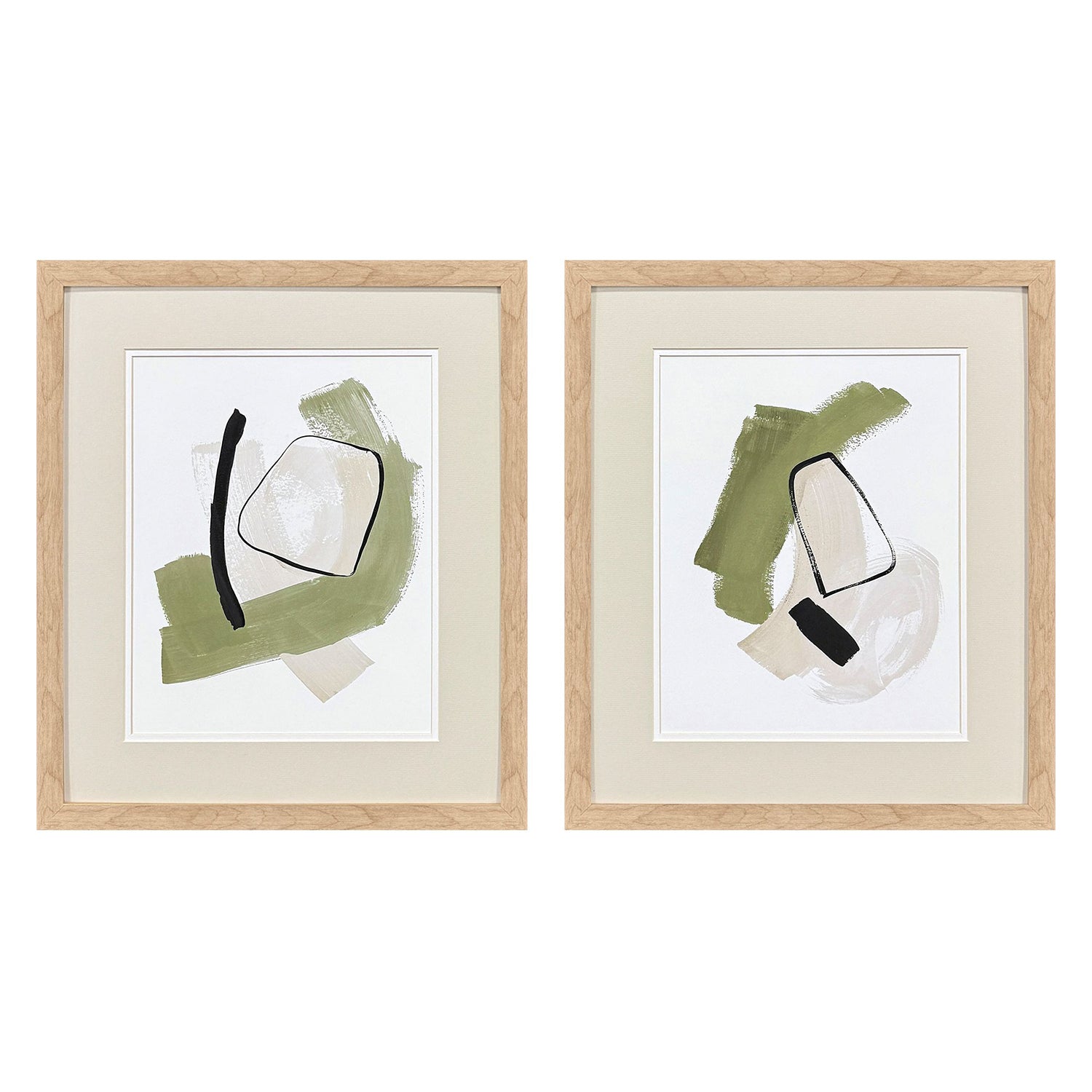 Loreth Sage Treasures I Framed Artwork Set of 2
