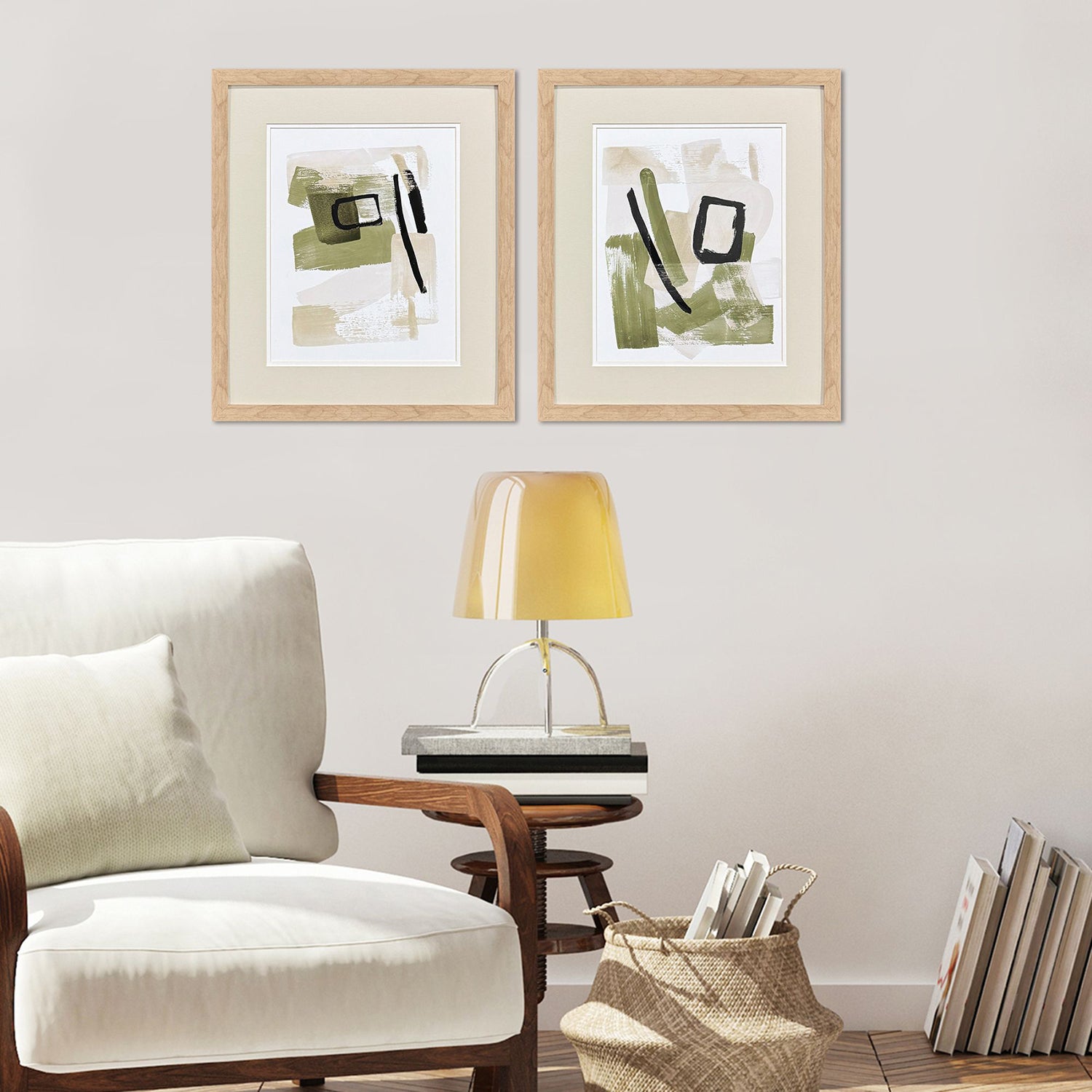 Loreth Sage Treasures II Framed Artwork Set of 2