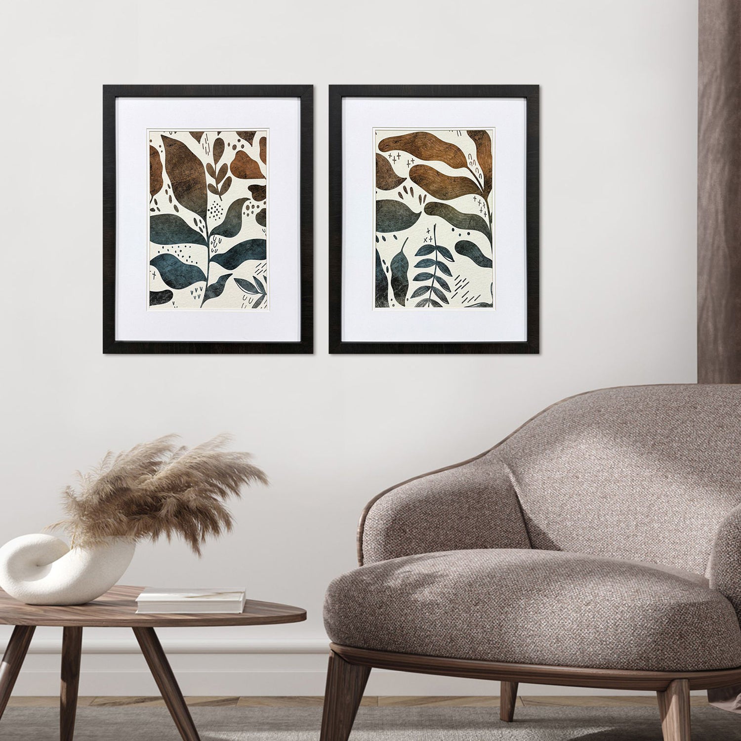 Allen Dyed Fall Framed Artwork Set of 2
