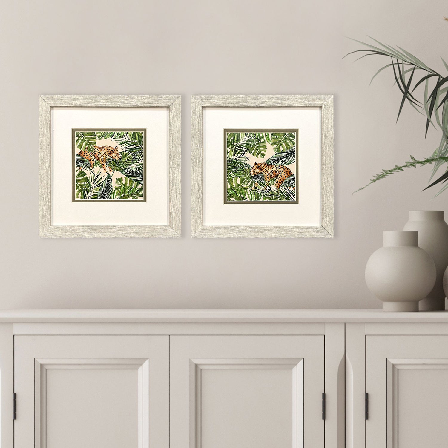 Tava Jungle Hangout Framed Artwork Set of 2