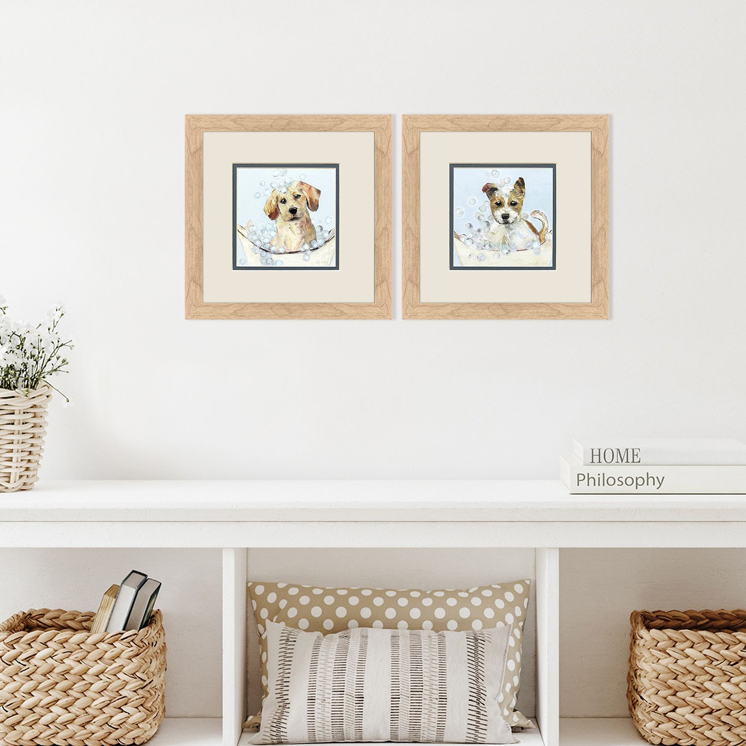 Swatland Bath Time Framed Artwork Set of 2