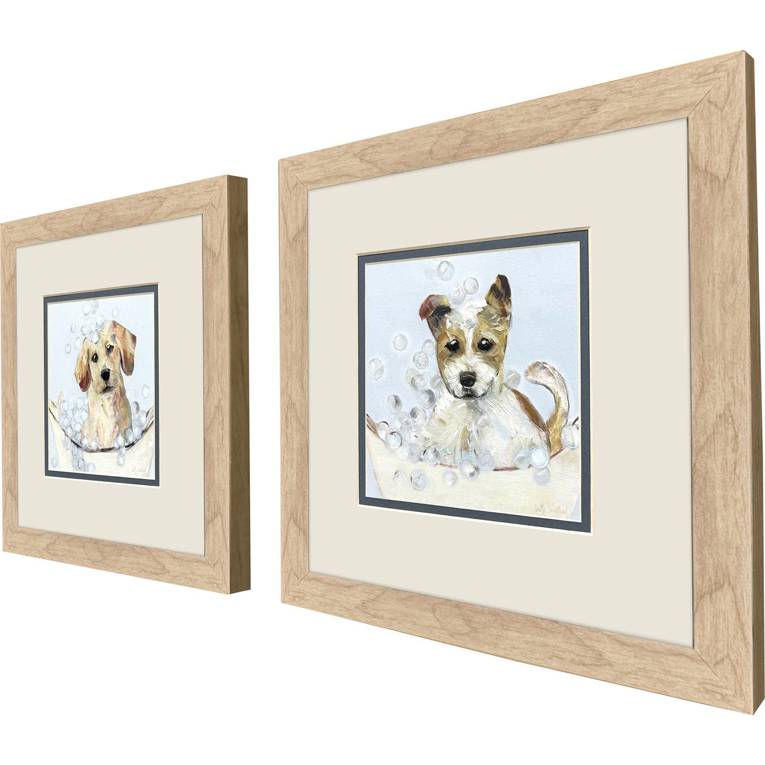Swatland Bath Time Framed Artwork Set of 2