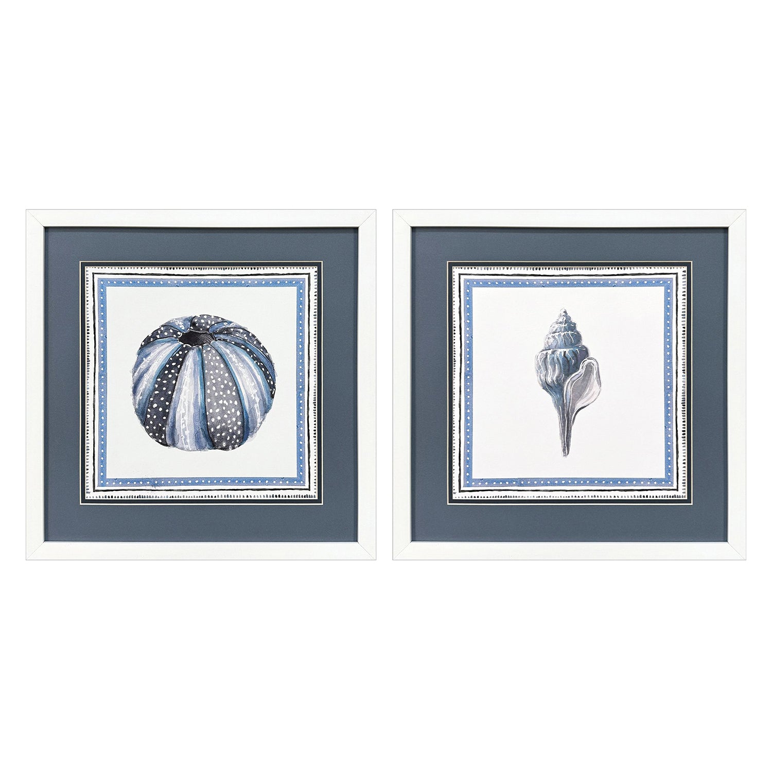 Lorethh Seaside Blues III Framed Artwork Set of 2