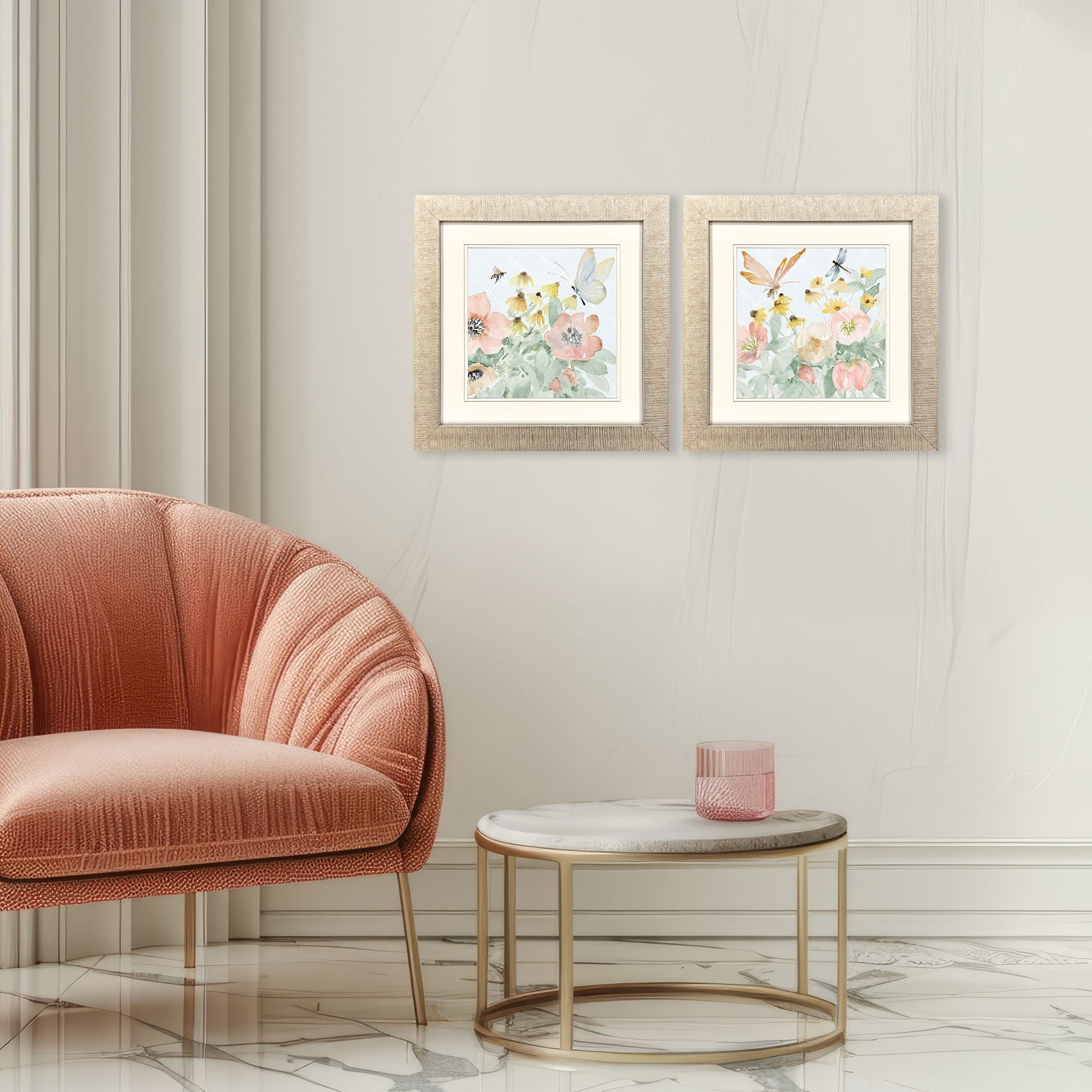 Loreth Garden Joy Framed Artwork Set of 2