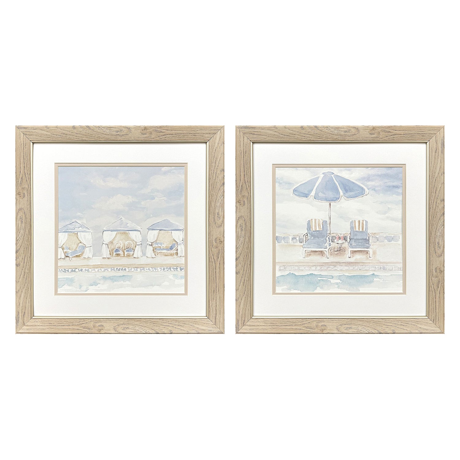 Loreth Peaceful Poolside Framed Artwork Set of 2