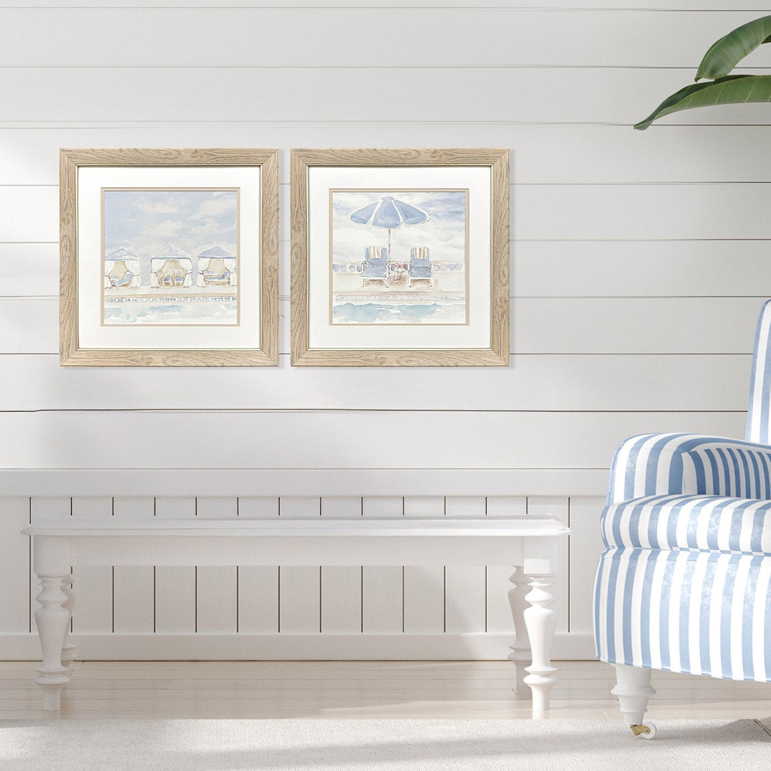 Loreth Peaceful Poolside Framed Artwork Set of 2