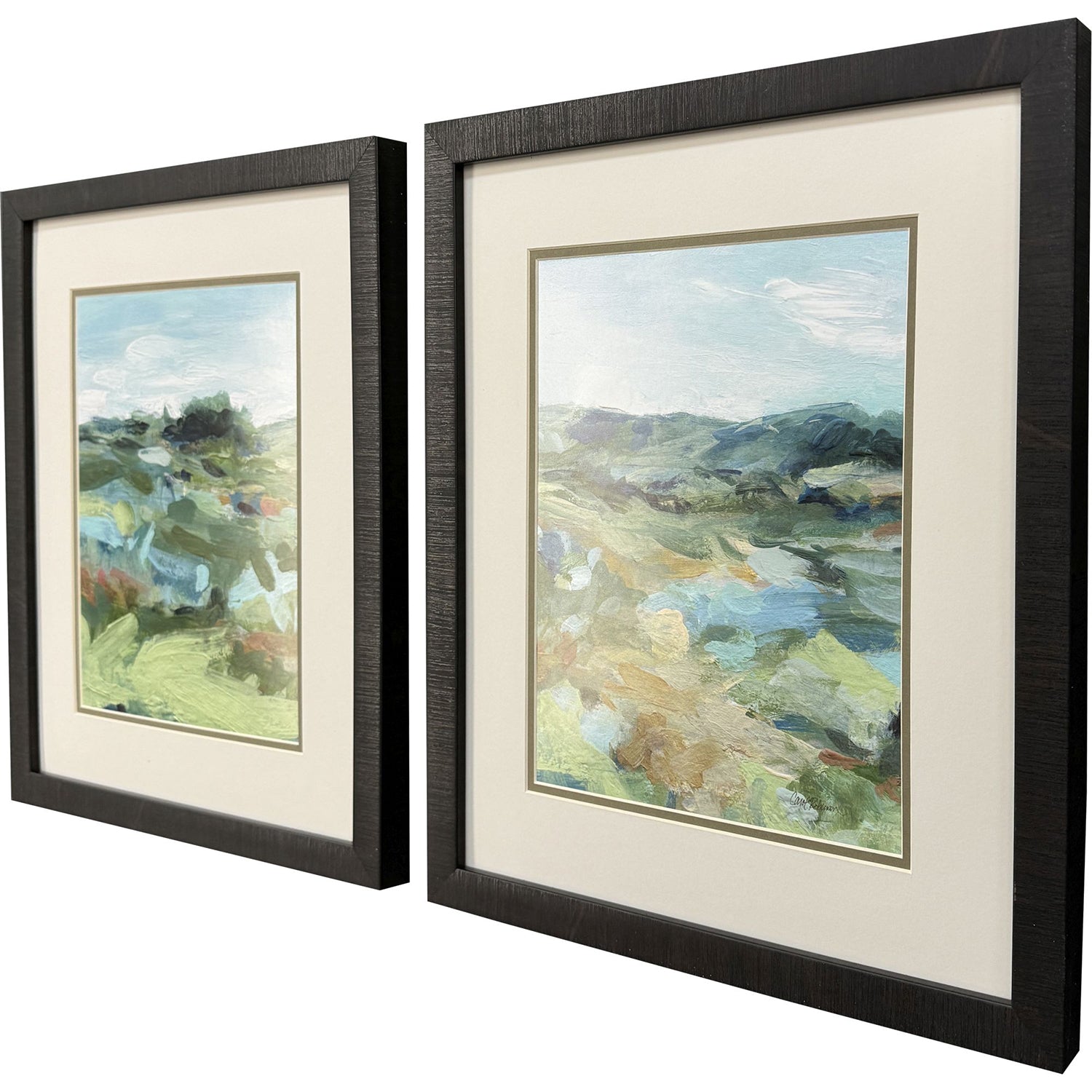 Robinson Abstract Landscape Framed Artwork Set of 2