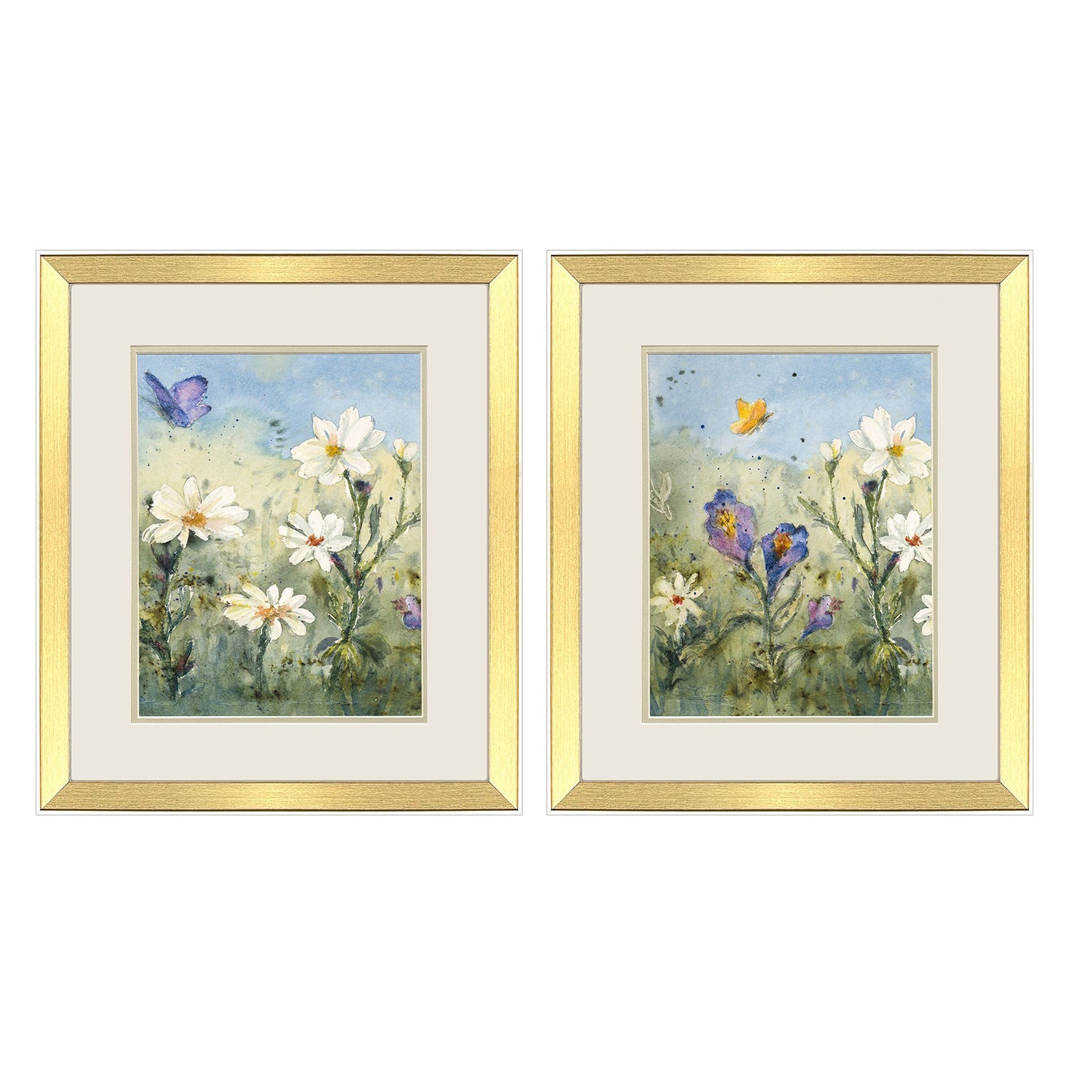 Loreth Summer Wildflowers II Framed Artwork Set of 2