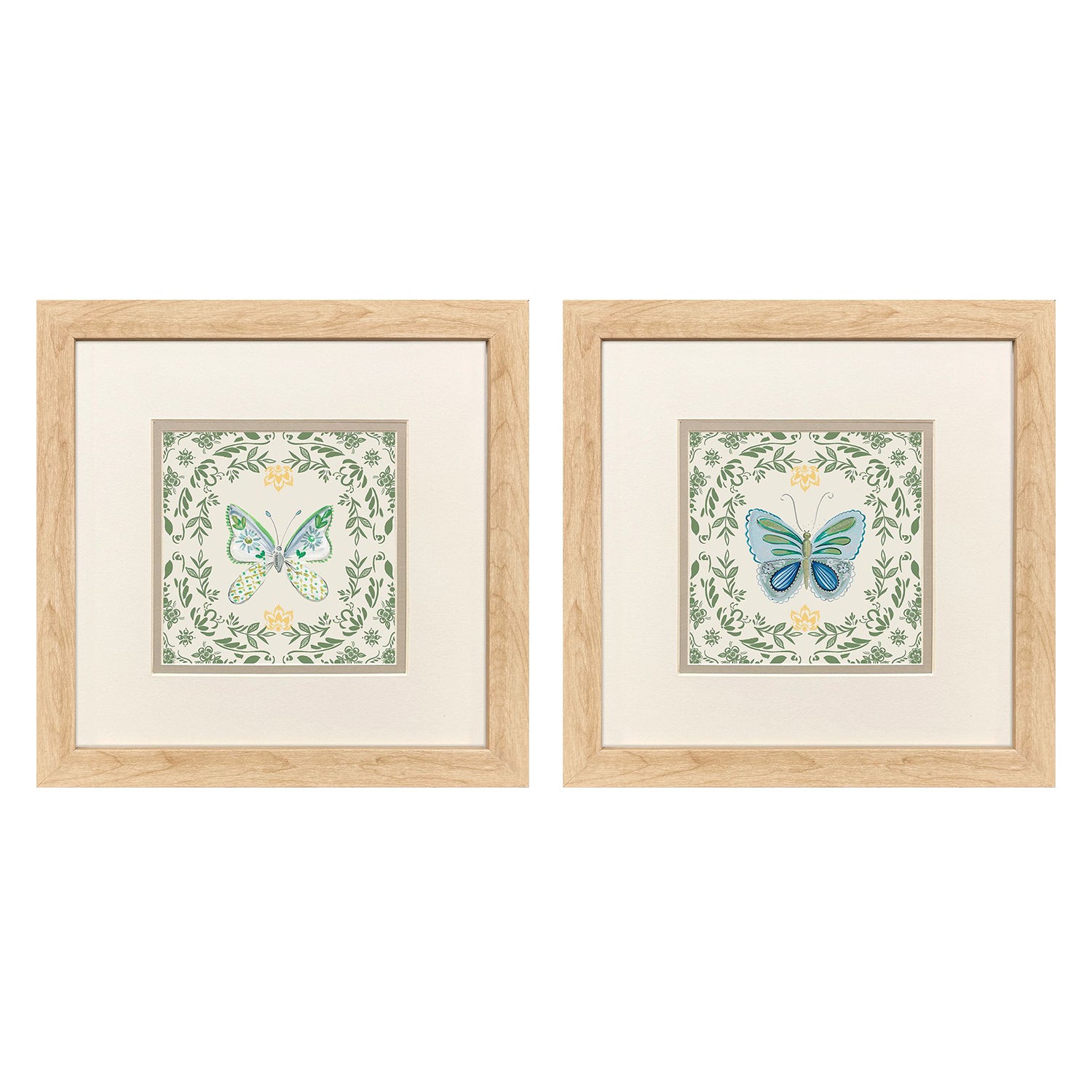 Leeanne Vaughn Ornate Butterfly II Framed Art Set of 2