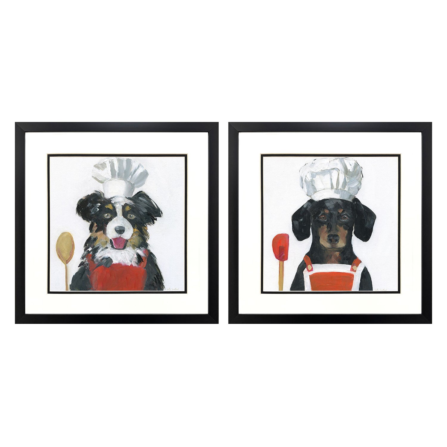 Malanta Knowles Chef Pups Framed Art Set of 2