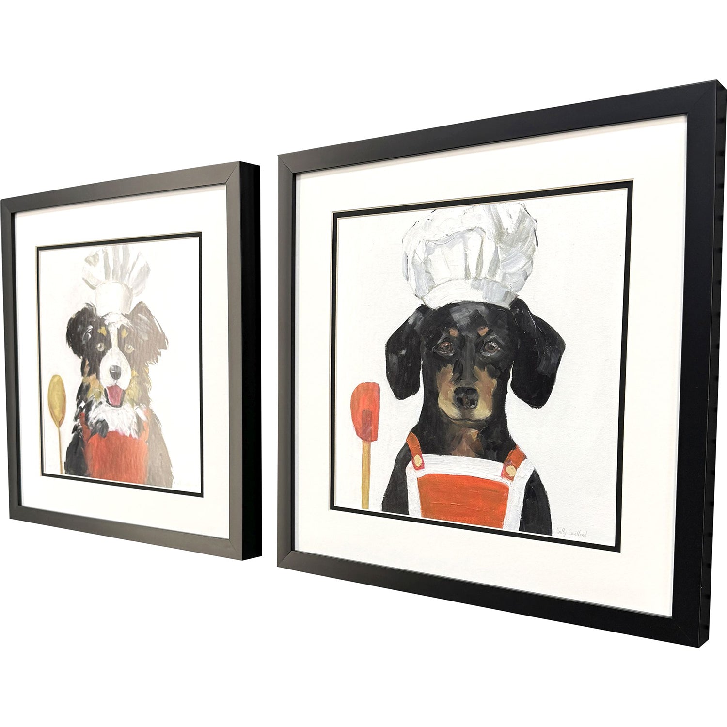 Malanta Knowles Chef Pups Framed Art Set of 2