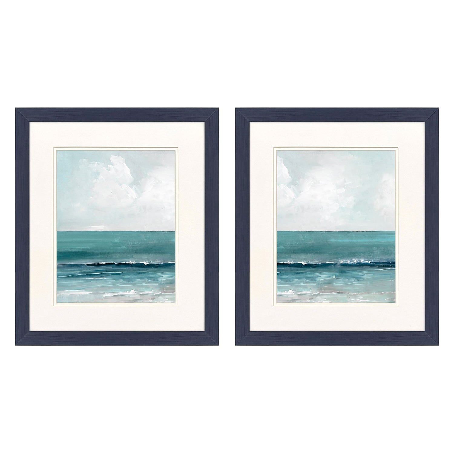 Sarah Lang Teal Seas Framed Art Set of 2