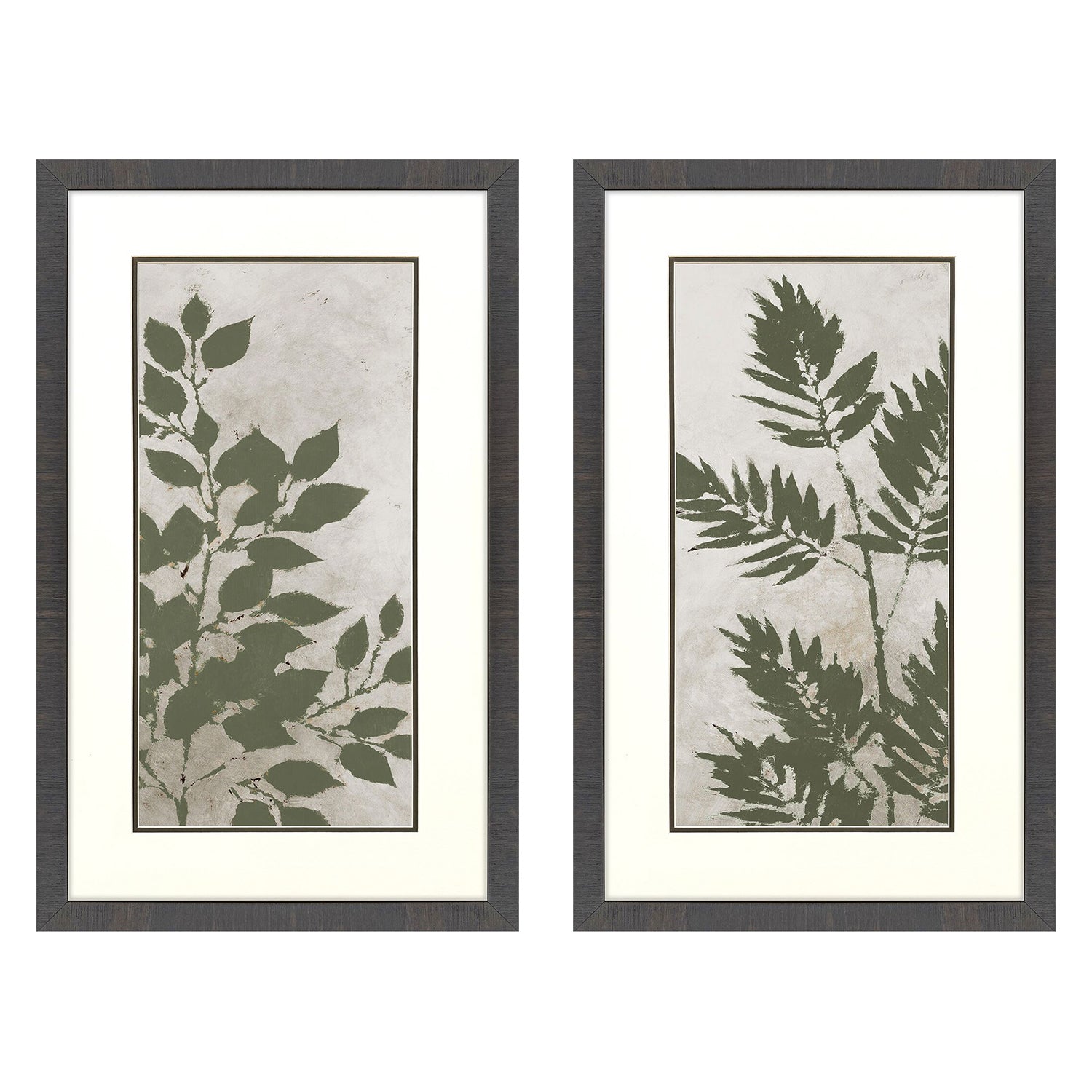 Jordan Glassco-Smith Green Leaves Framed Art Set of 2