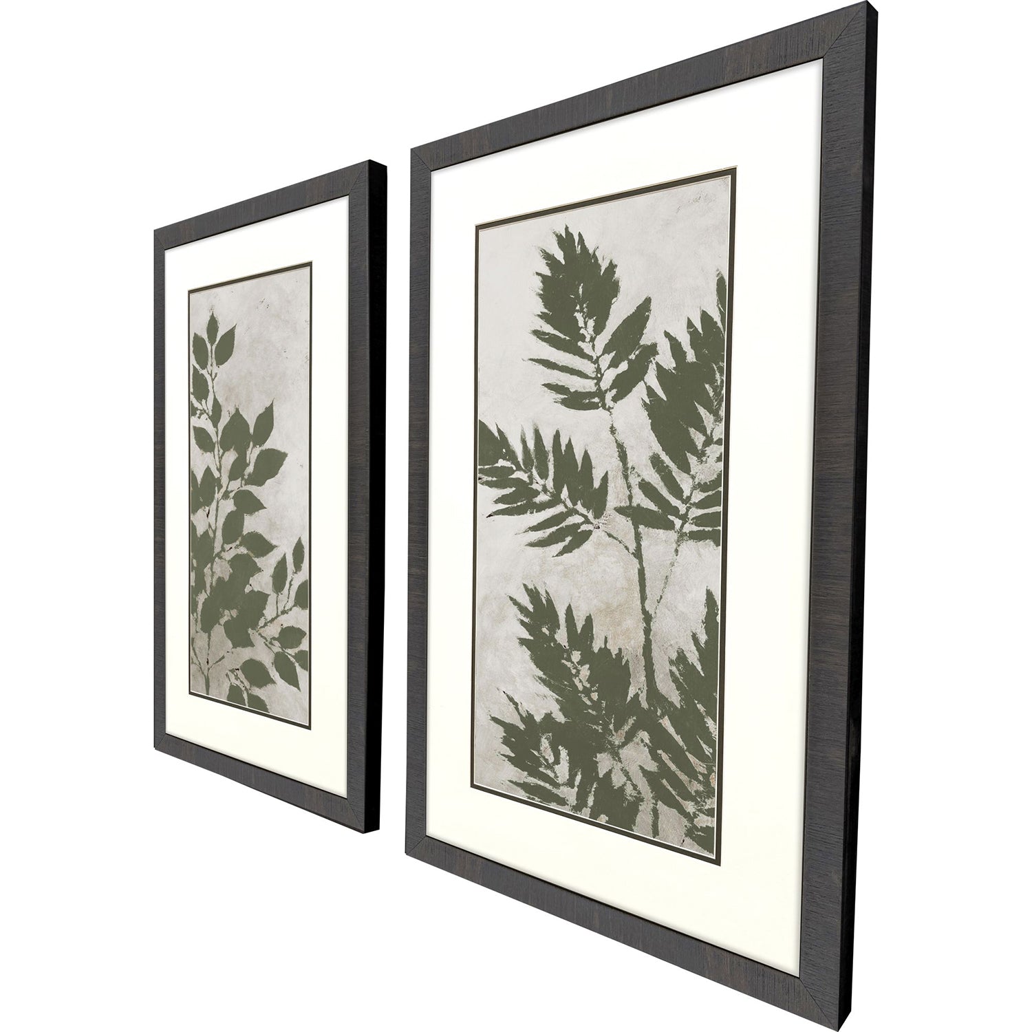 Jordan Glassco-Smith Green Leaves Framed Art Set of 2