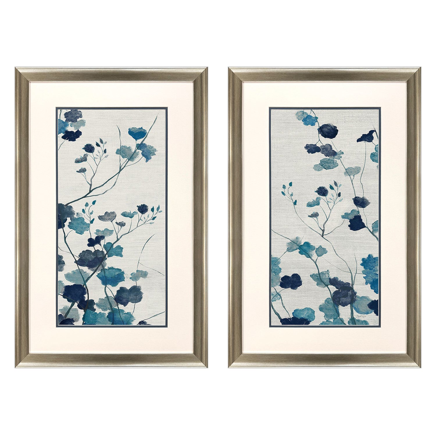 Jordan Glassco-Smith Blue Vines Framed Art Set of 2