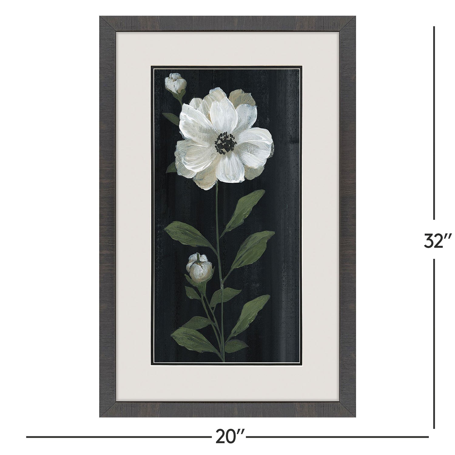 Malanta Knowles White Buds Framed Art Set of 2