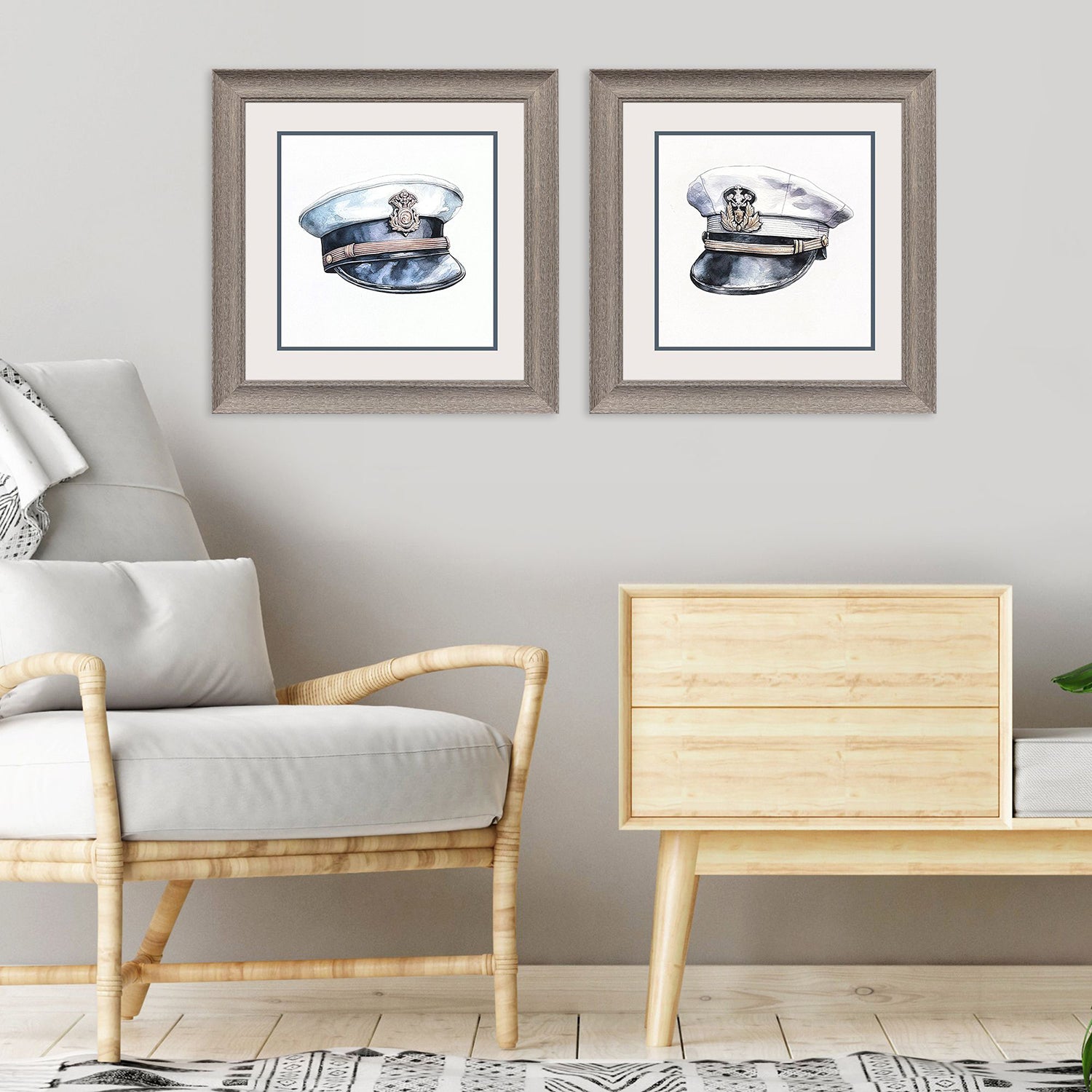 Leeanne Vaughn Nautica Framed Art Set of 2