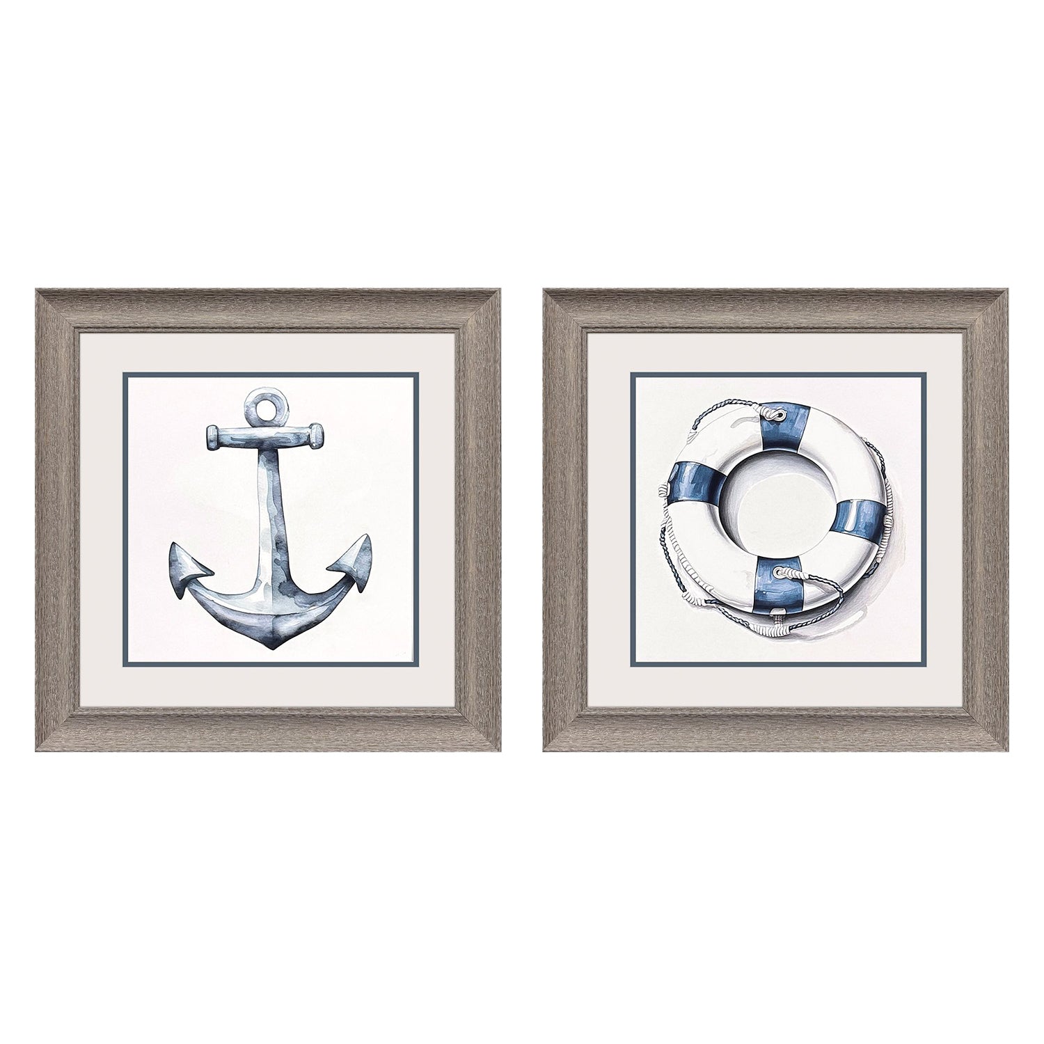 Leeanne Vaughn Blue Waterways Framed Art Set of 2