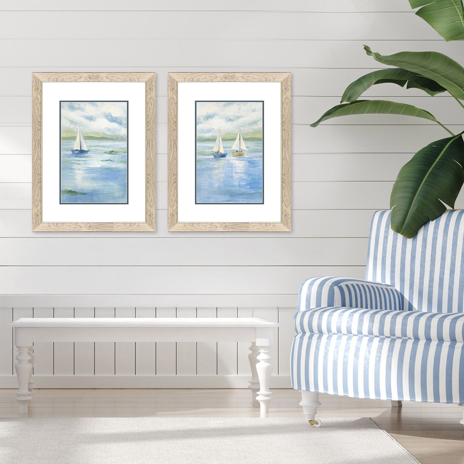 Jordan Glassco-Smith Peaceful Sailing Framed Art Set of 2
