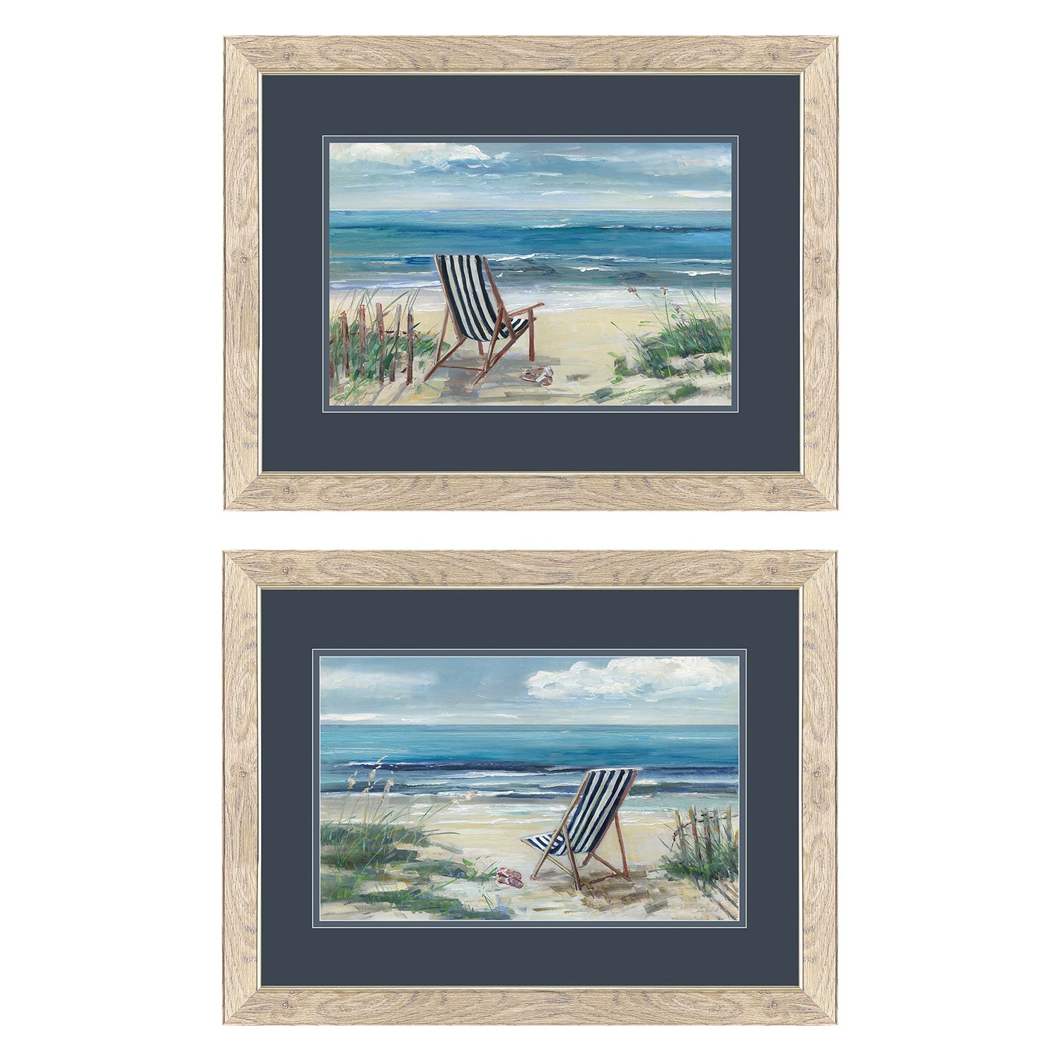 Sarah Lang Beach Chair Framed Art Set of 2