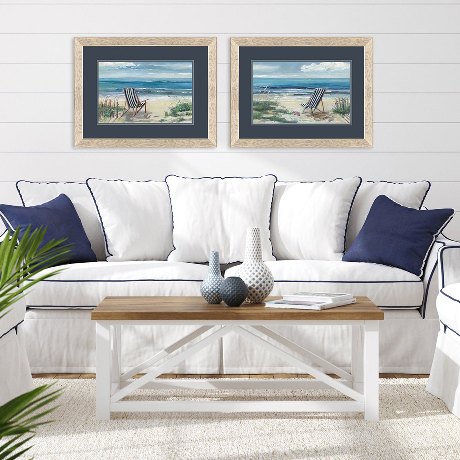 Sarah Lang Beach Chair Framed Art Set of 2
