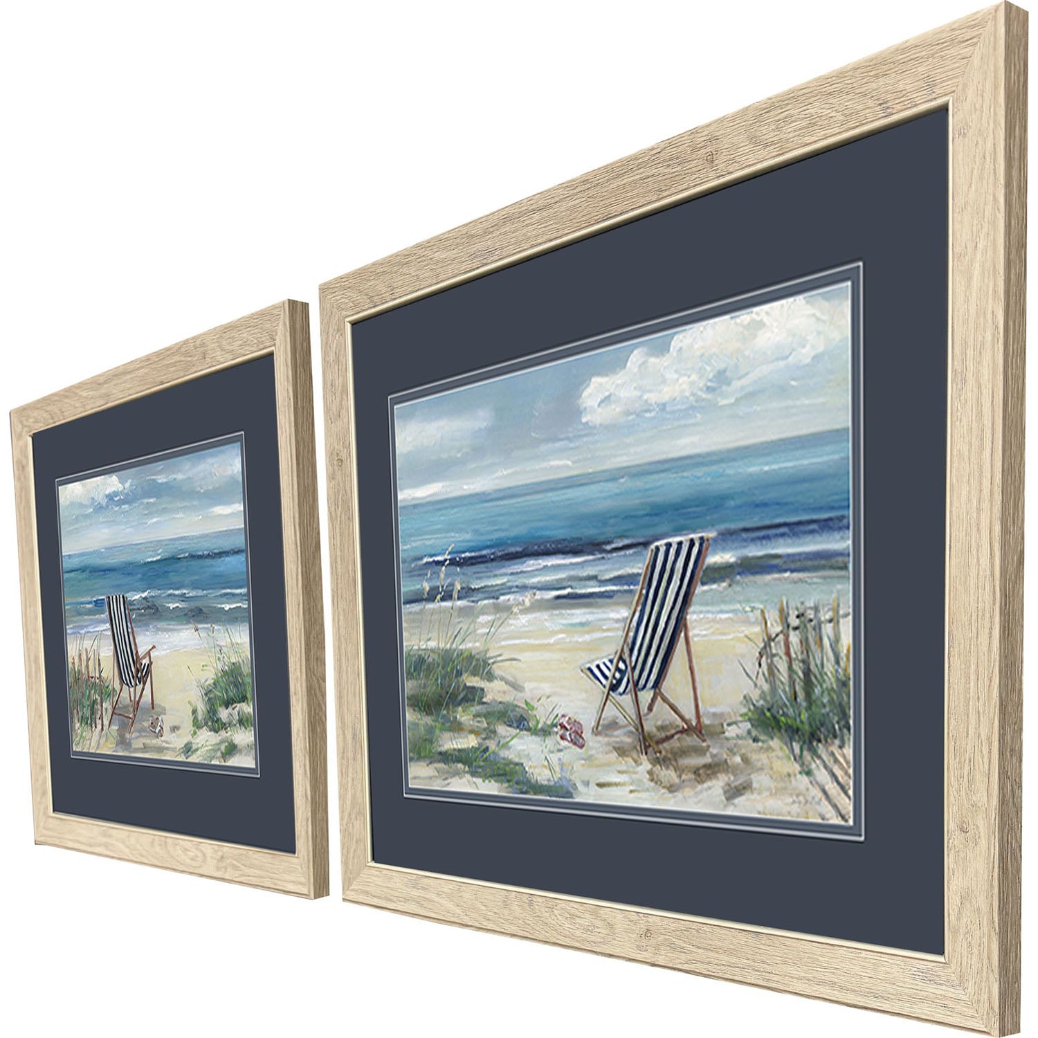 Sarah Lang Beach Chair Framed Art Set of 2