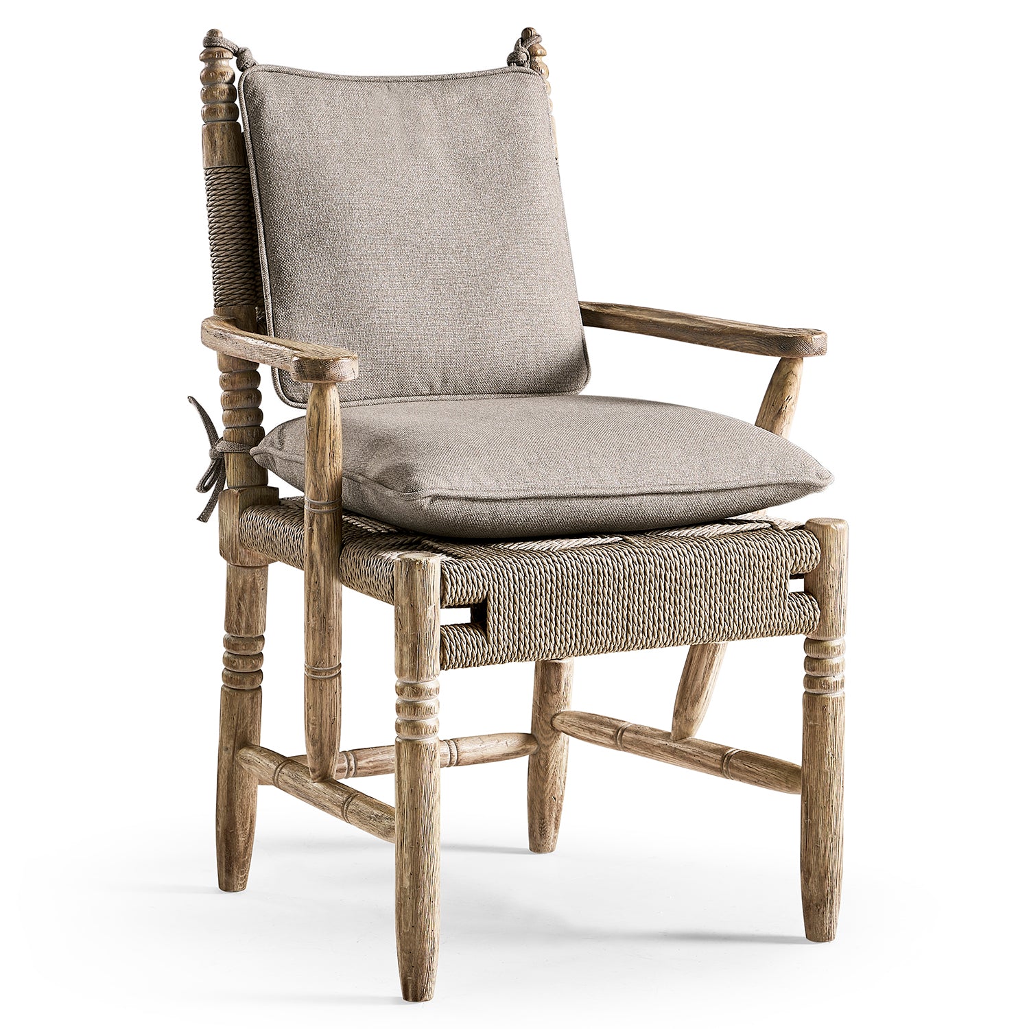 Jonathan Charles Sagehill Rush Seat Arm Chair