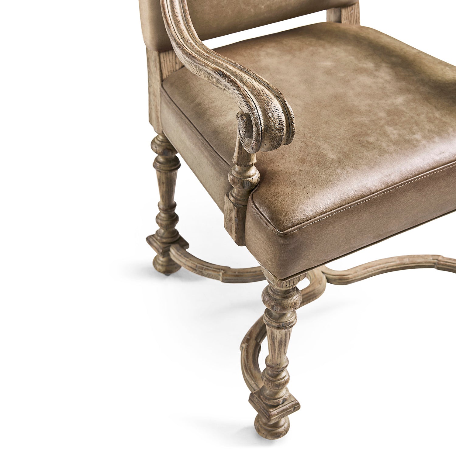 Jonathan Charles Sagehill Leather Arm Chair