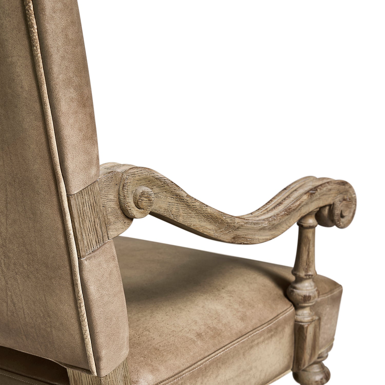 Jonathan Charles Sagehill Leather Arm Chair