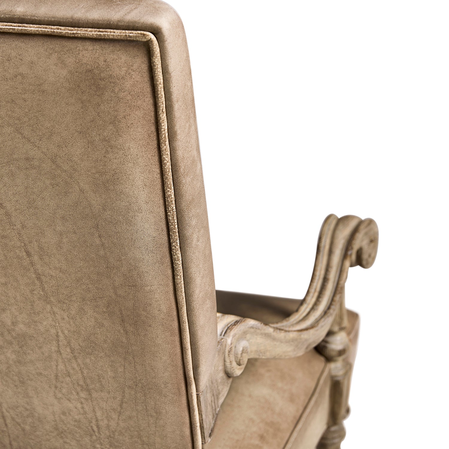 Jonathan Charles Sagehill Leather Arm Chair