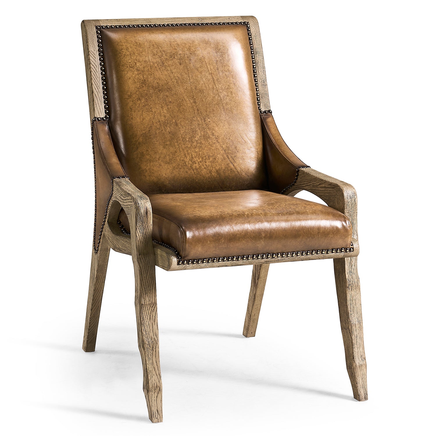 Jonathan Charles Echo Canyon Leather Side Chair