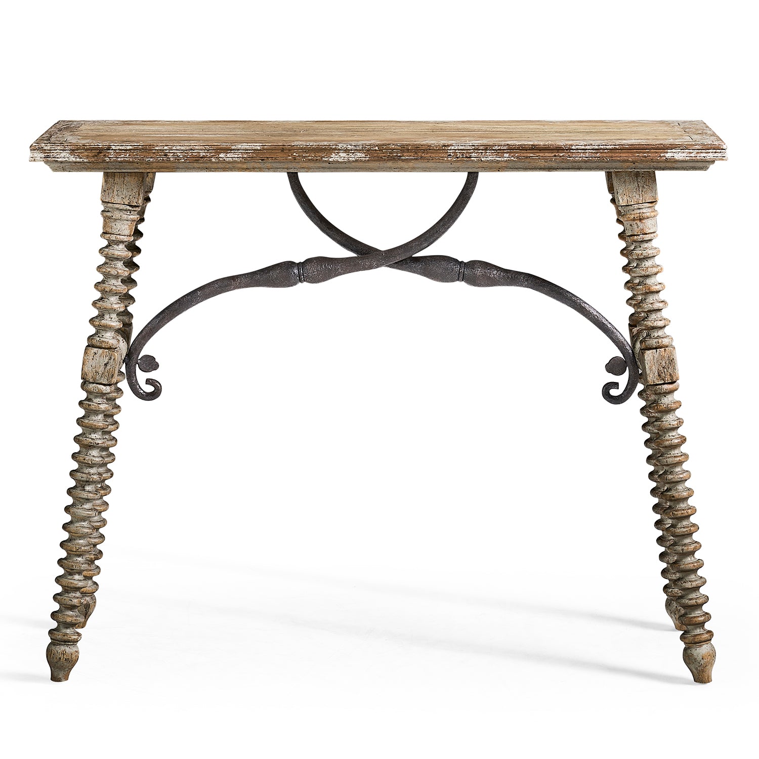 Jonathan Charles Caldera Turned-Leg Console Table