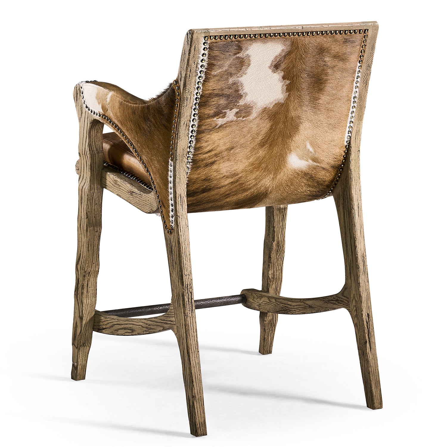 Jonathan Charles Echo Canyon Leather & Hide Counter Stool