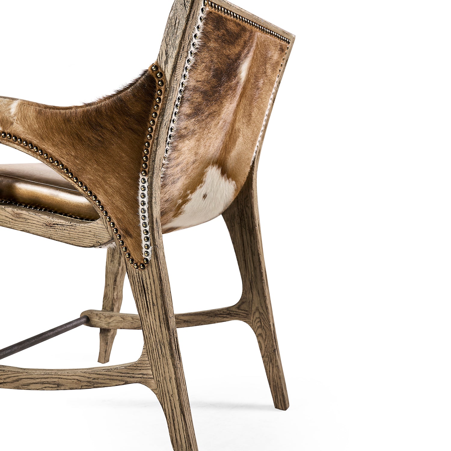 Jonathan Charles Echo Canyon Leather & Hide Counter Stool