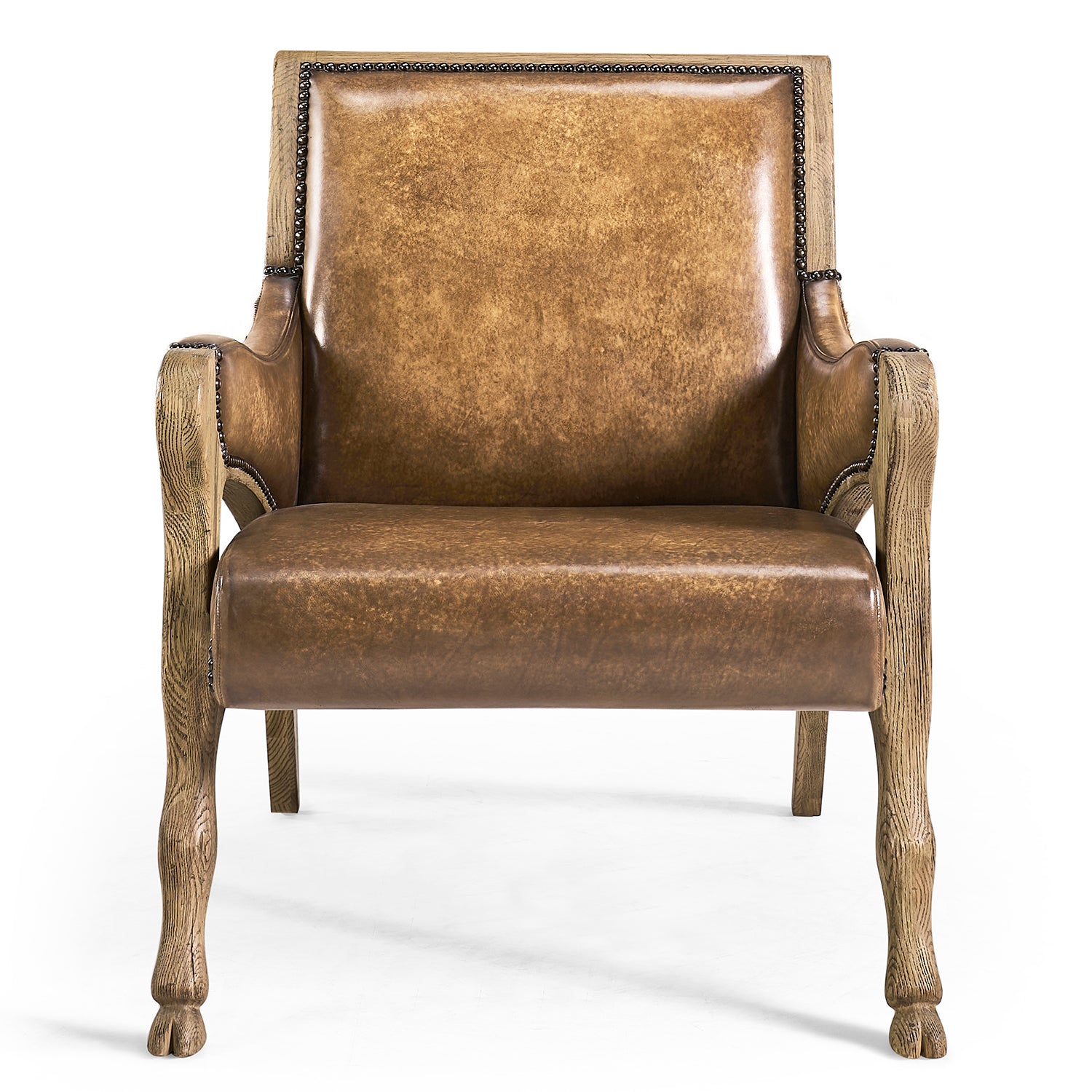 Jonathan Charles Echo Canyon Leather & Hide Occasional Chair
