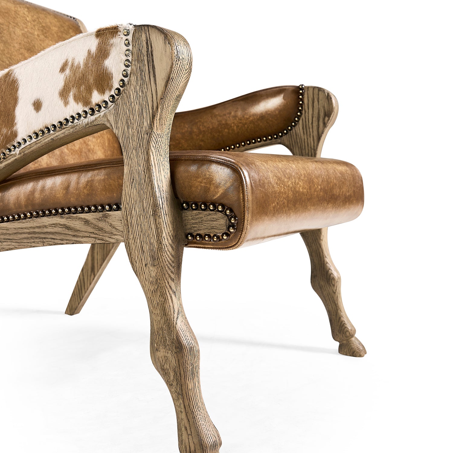 Jonathan Charles Echo Canyon Leather & Hide Occasional Chair