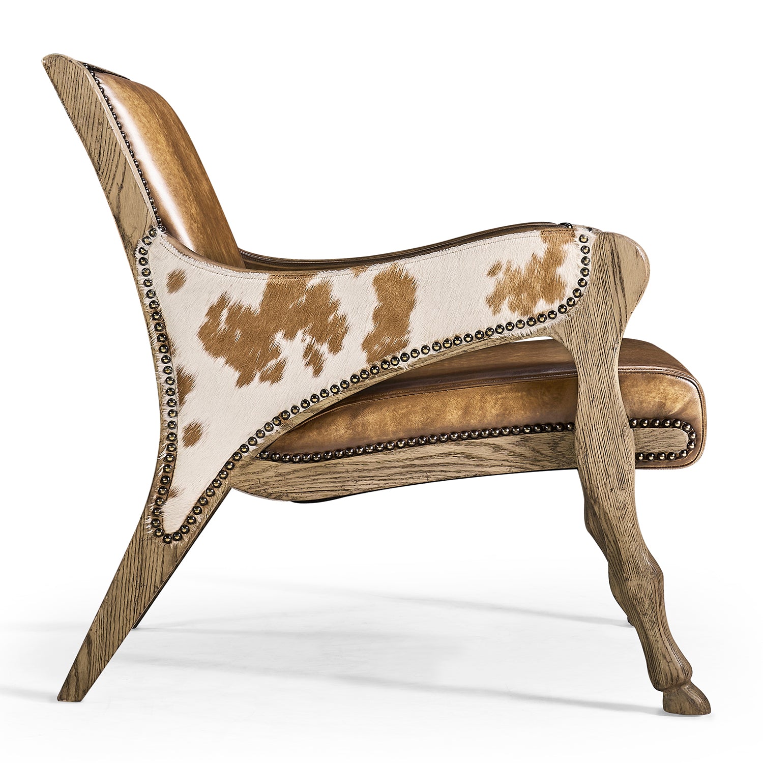 Jonathan Charles Echo Canyon Leather & Hide Occasional Chair