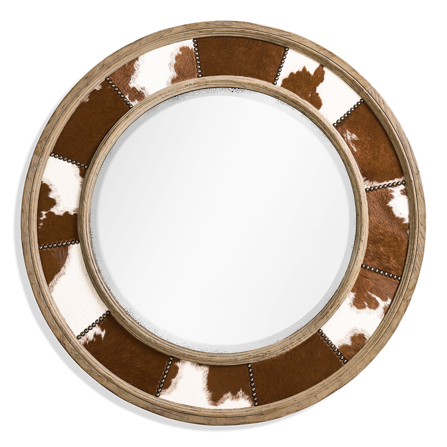 Jonathan Charles Sagehill Round Hide Mirror
