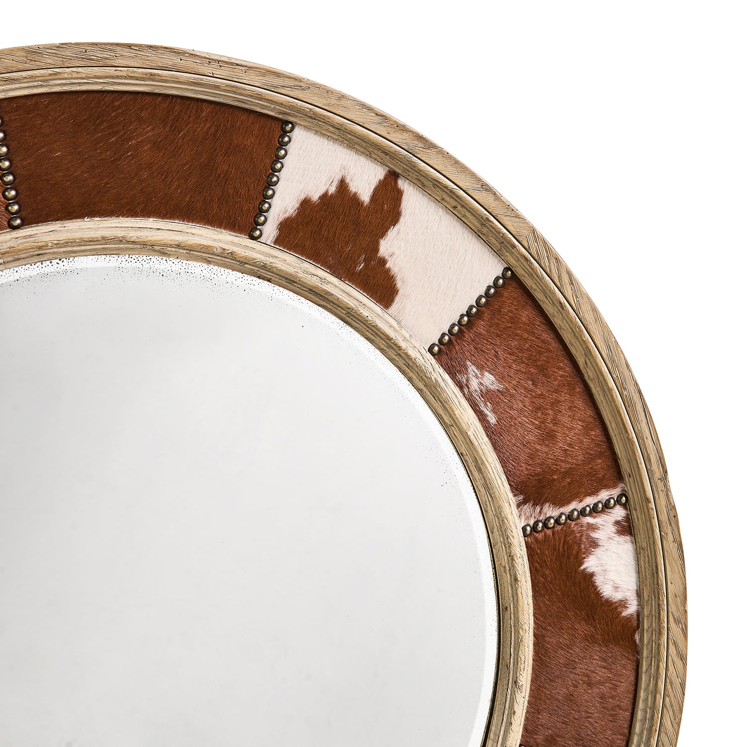 Jonathan Charles Sagehill Round Hide Mirror