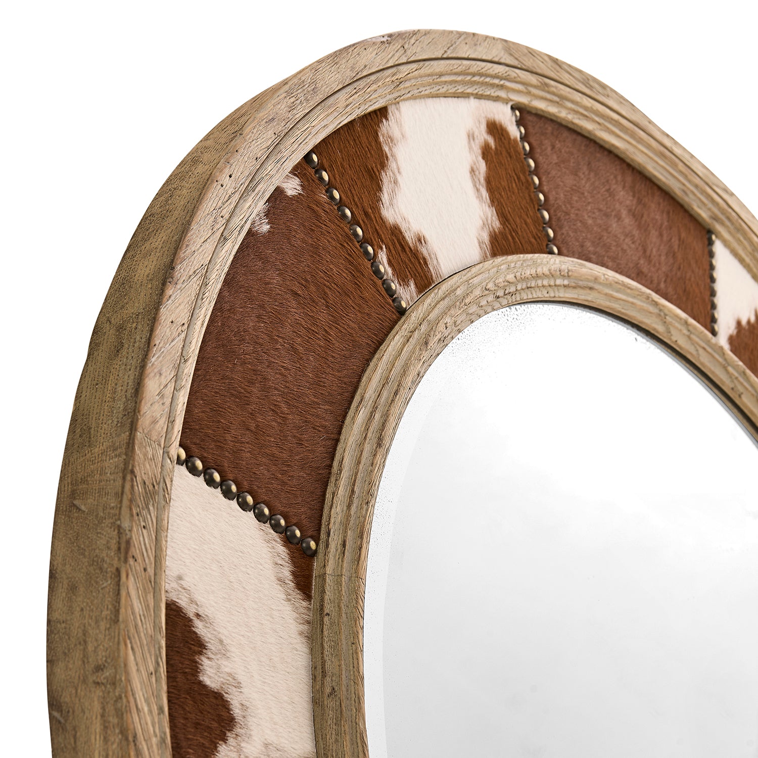 Jonathan Charles Sagehill Round Hide Mirror