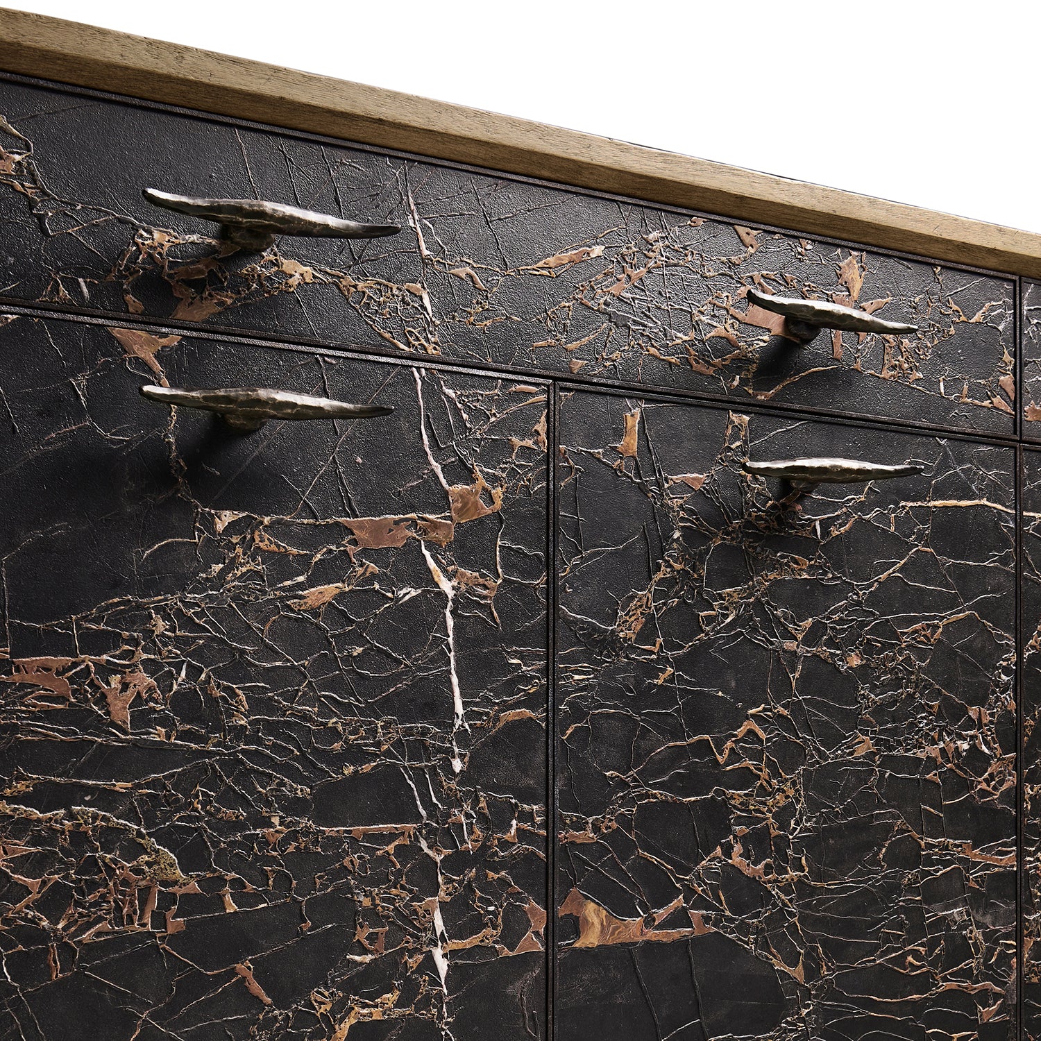 Jonathan Charles Light Stone Ridge Marble Credenza