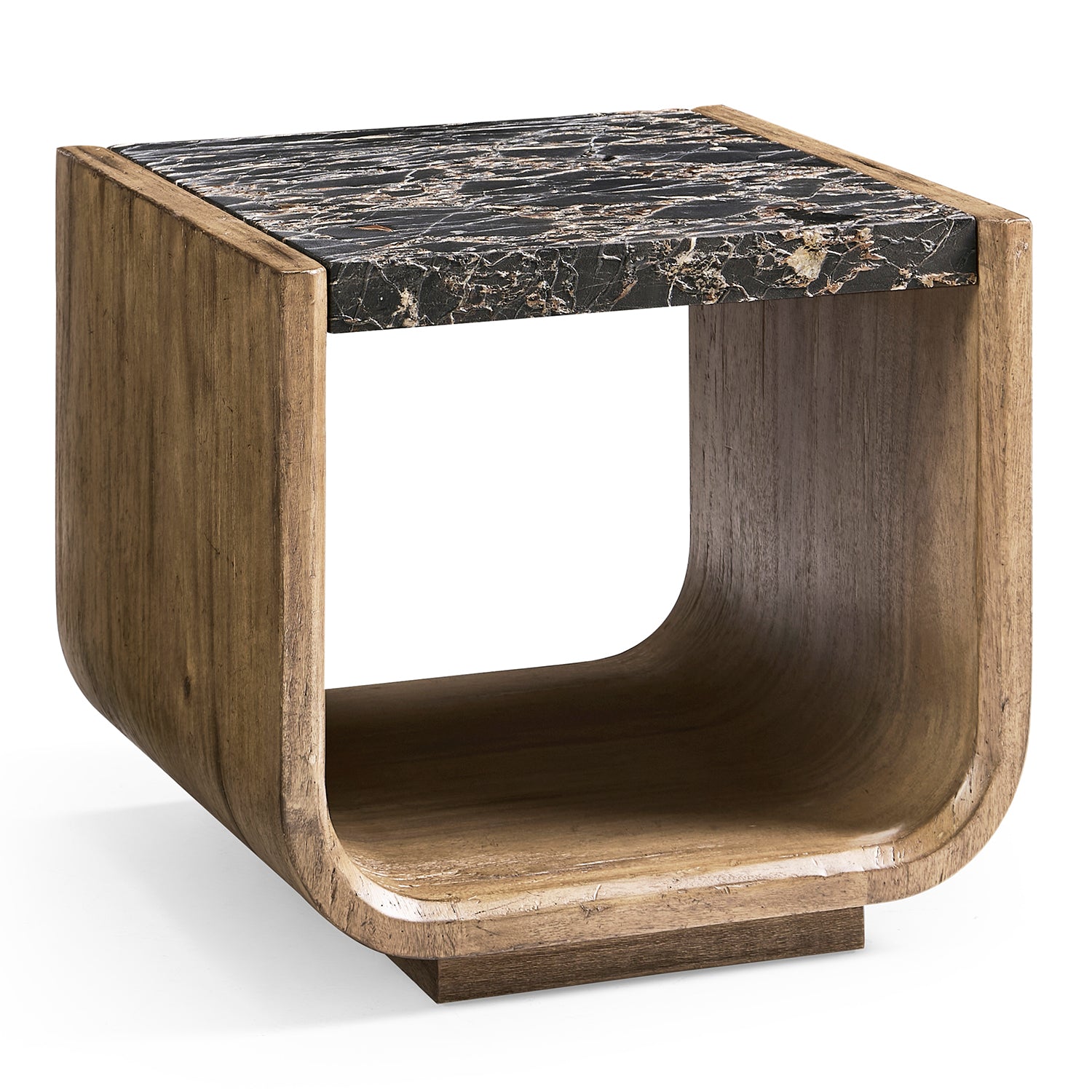 Jonathan Charles Light Stone Ridge Marble Side Table
