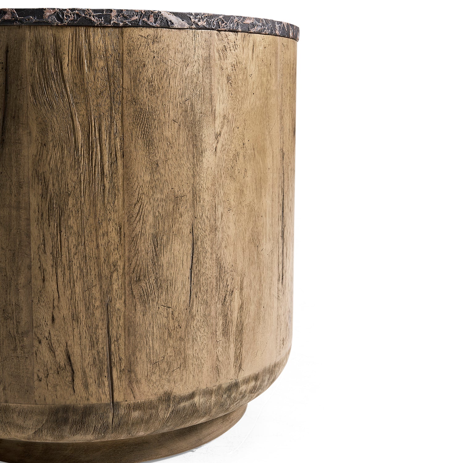 Jonathan Charles Light Stone Ridge Marble Round Side Table