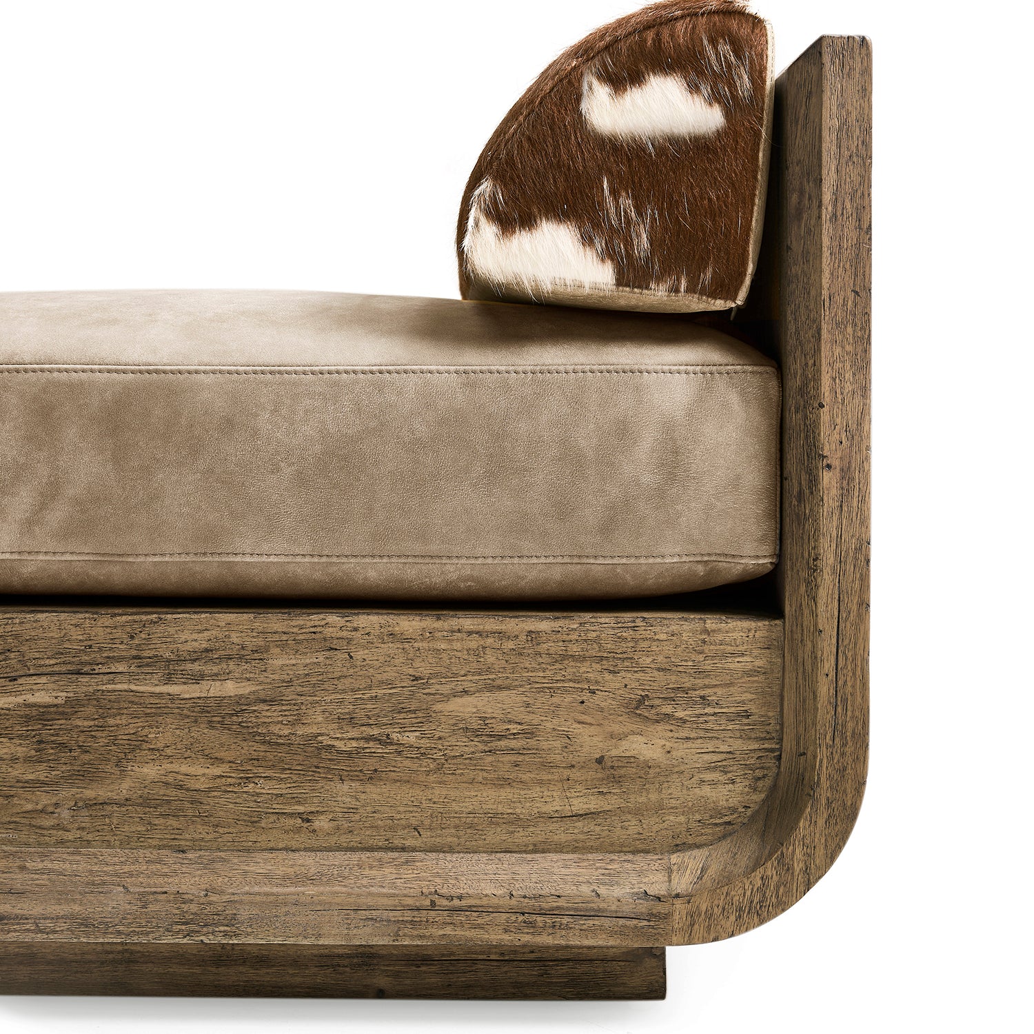 Jonathan Charles Light Stone Ridge Leather & Hide Daybed