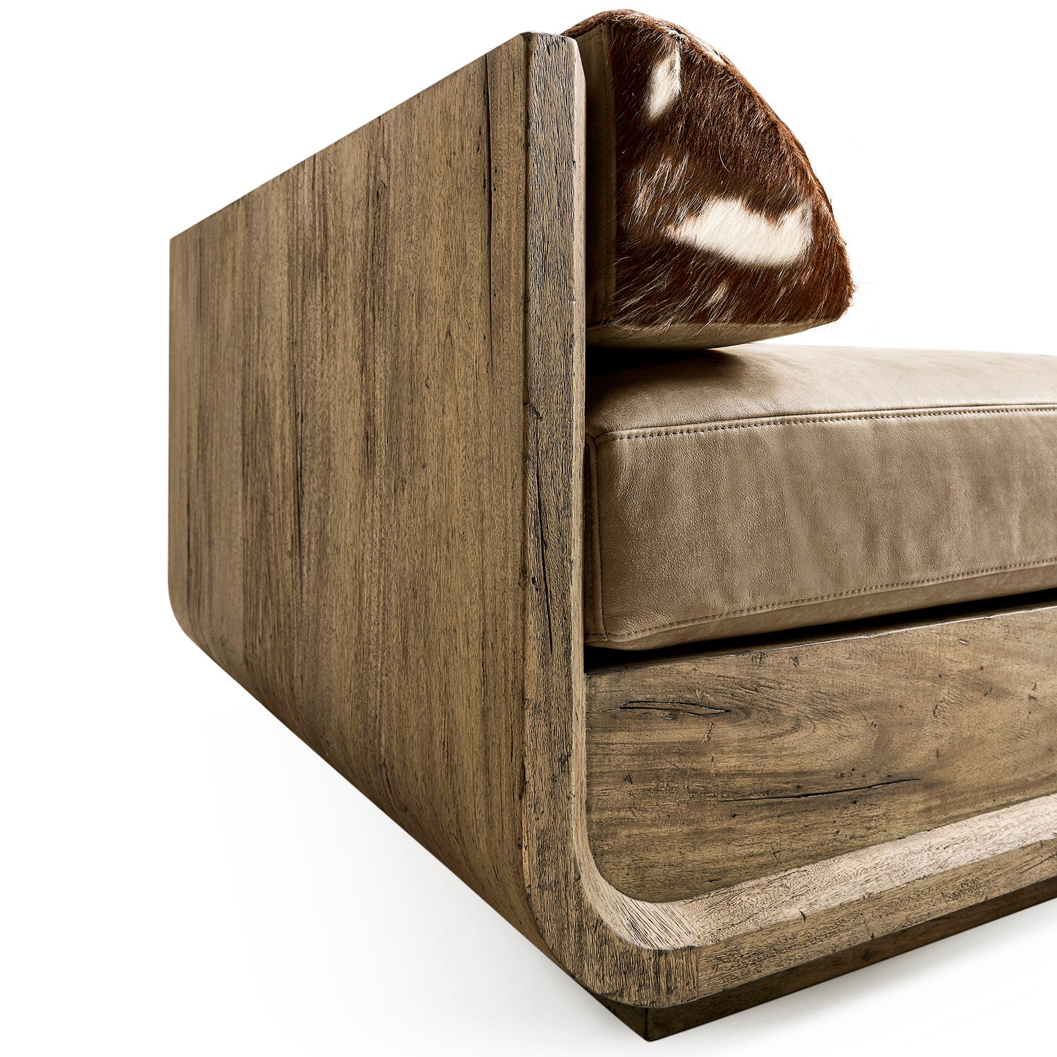 Jonathan Charles Light Stone Ridge Leather & Hide Daybed