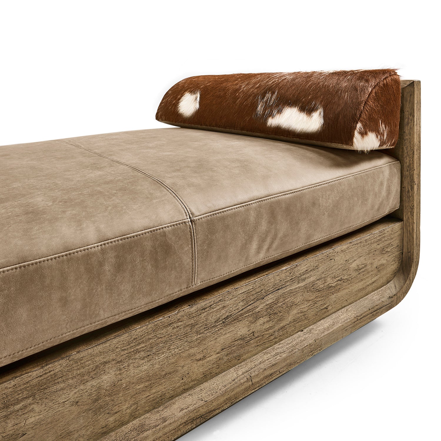 Jonathan Charles Light Stone Ridge Leather & Hide Daybed