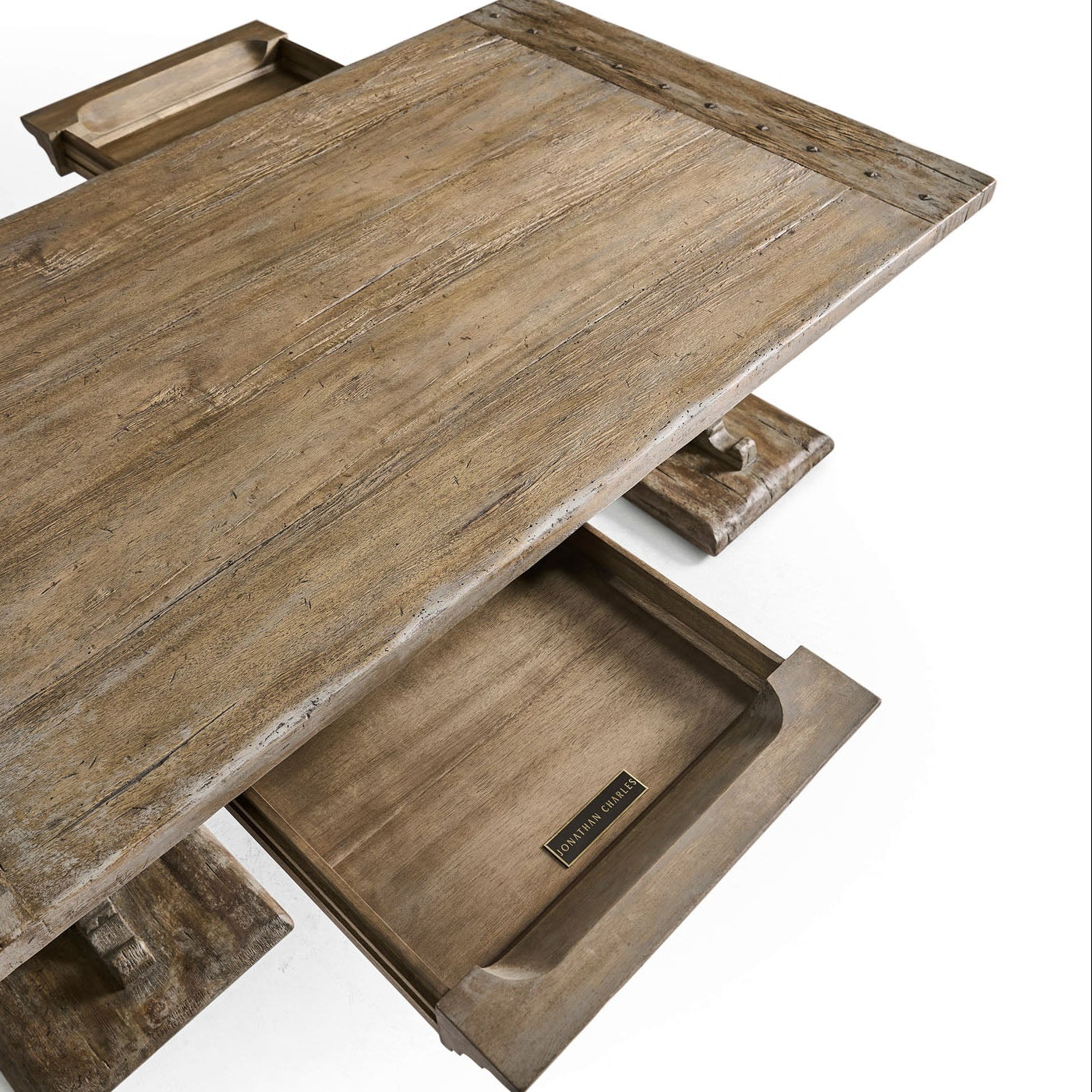 Jonathan Charles Caldera Pedestal-Base Cocktail Table