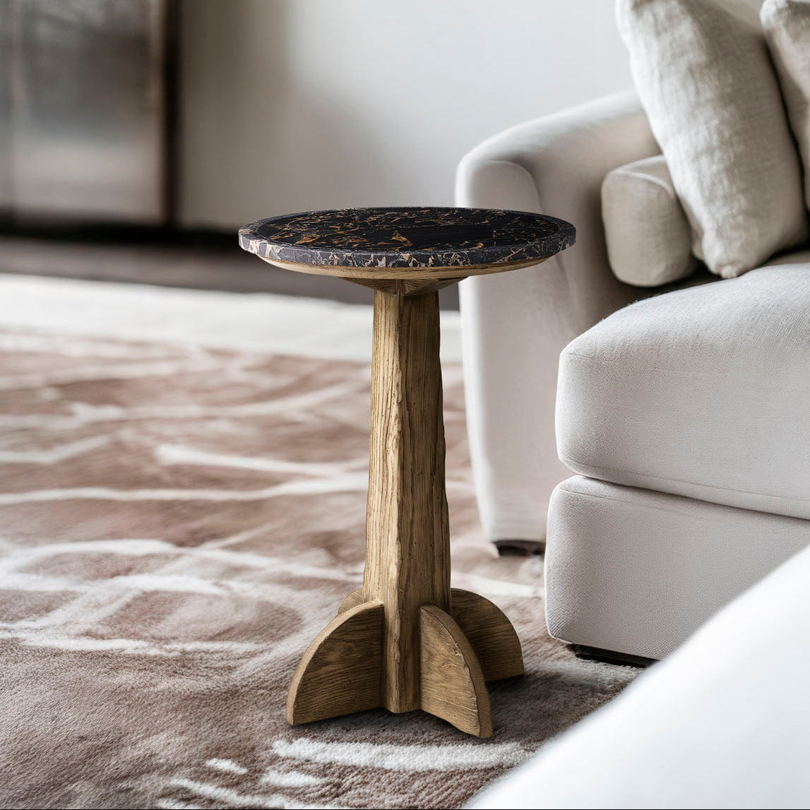Jonathan Charles Echo Canyon Marble Side Table
