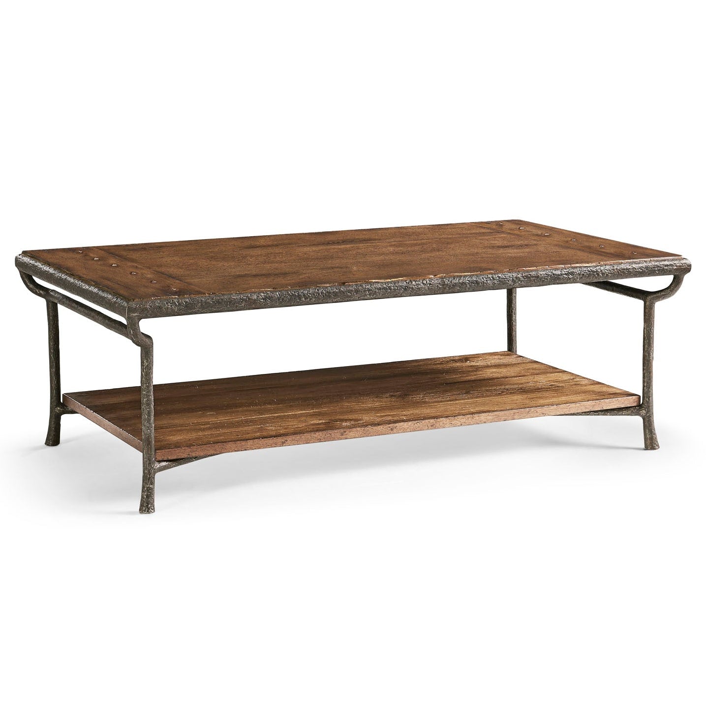 Jonathan Charles Forge Iron Cocktail Table
